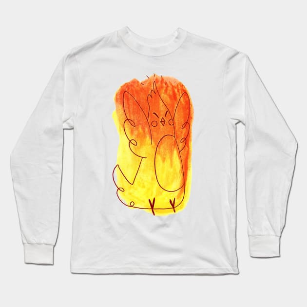 Cockatiel Stretch Watercolor Long Sleeve T-Shirt by saradaboru